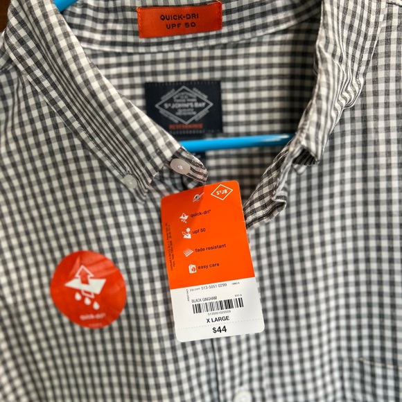 NWT- ST. Johns Bay grey and white checkered shirt.XL - Picture 5 of 7